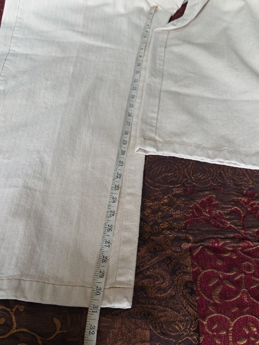 High-Rise Wide-Leg Sailor Pants - Herringbone Cream - Picture 10 of 12